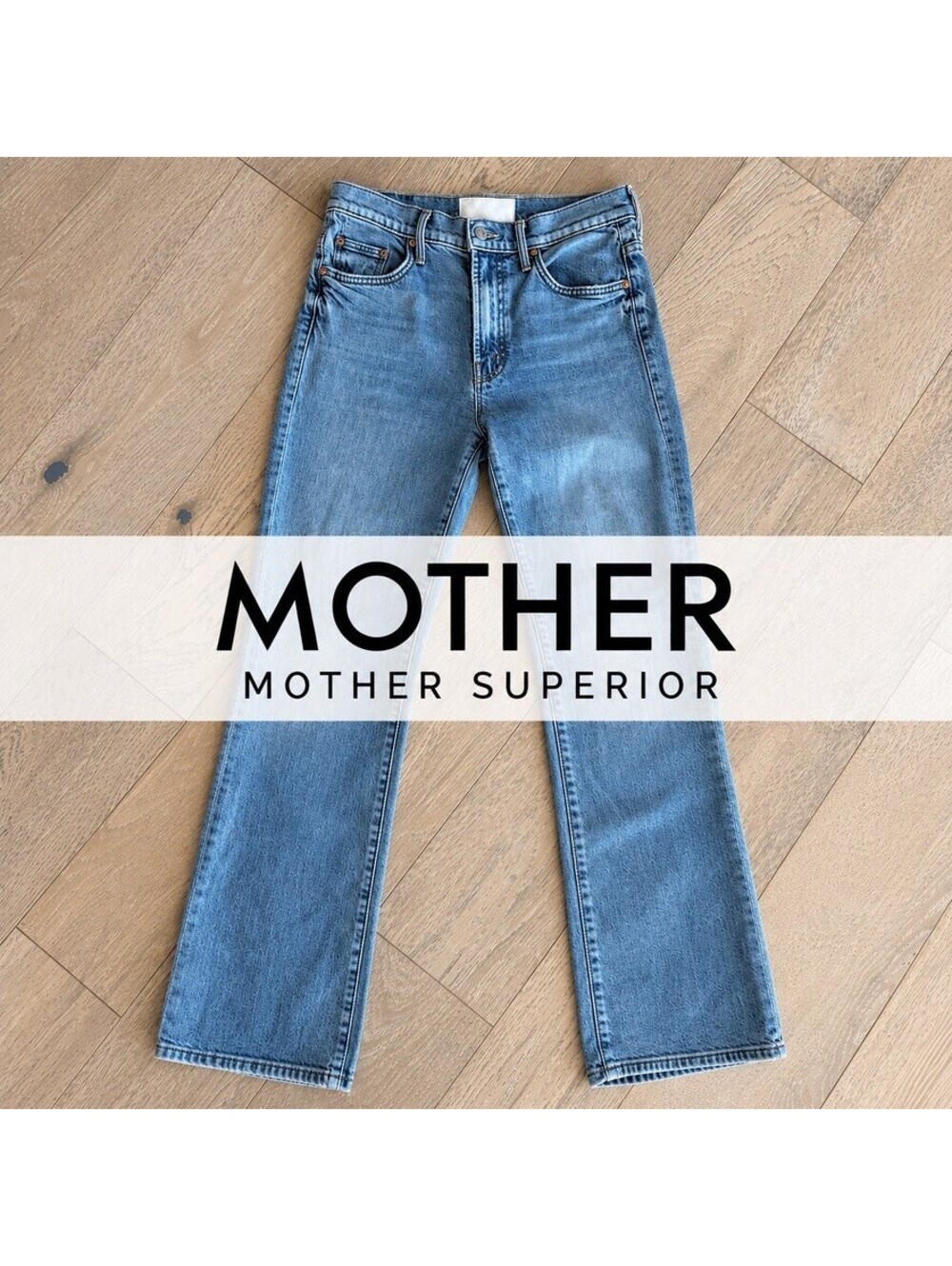 Mother Superior The Insider Flood in Psych High-Rise Denim Jeans Size 28